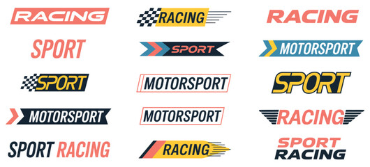 Checkered flag racing stripes and tape borders, vector set for car customization, high-performance vehicle graphic elements, motorsport decal illustration, automotive styling, creative racing design r