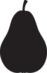 Isolated Pear Silhouettes Stock Illustration of Simple Fruit Shape on White Background