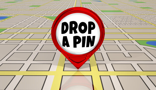 Drop a Pin Map Location Search Find Spot Help Navigate 3d Illustration
