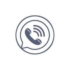 Voice call icon with radiating waves in a rounded message bubble for modern communication