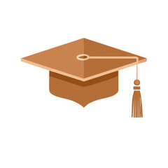 Graduation Cap with Tassel Academic Achievement Symbol