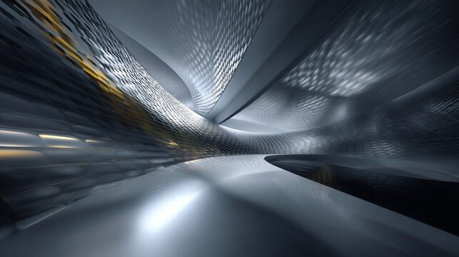 3D abstract high-tech background with glowing geometric shapes and dynamic lines representing futuristic technology innovation digital design and modern cyber visualization in vibrant colors