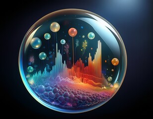 bubble chart a bubble chart where each bubble represents an epigenetic marker with the size of the bubble indicating the magnitude of change and the position on the chart showing