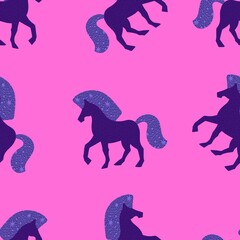 Christmas animals seamless horse pattern for wrapping paper and fabrics and party and kids print