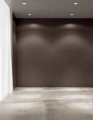 Naklejka premium Large luxury modern bright interiors Living room mockup illustration 3D rendering image