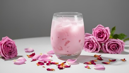 rose milk tea
