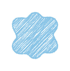 Groovy crayon sketched funky bubble shape forms a retro frame. Wavy background and chalk sketch border show y2k style with graphic shading. Abstract and playful design for modern artistic uses.