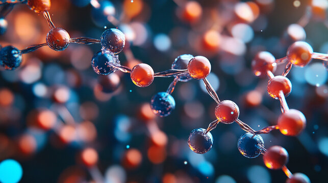 AI system analyzing a molecular model, highlighting advanced technology, scientific research, computational chemistry, and futuristic data-driven molecular insights.