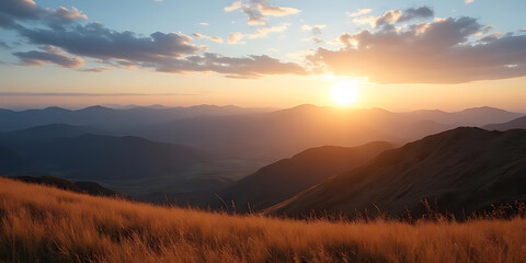 Obraz premium sunrise in the mountains