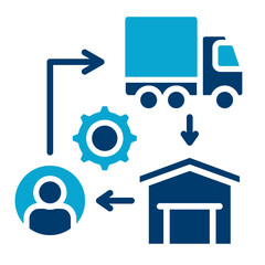 Fototapeta premium Supply Chain Management Icon
