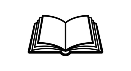 Open Book Illustration Education and Knowledge Symbol