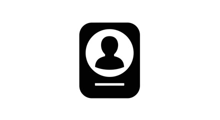 Personal profile icon representing an individual user or contact for digital applications and platforms