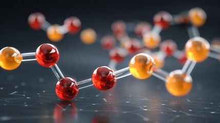 AI system analyzing a molecular model, highlighting advanced technology, scientific research, computational chemistry, and futuristic data-driven molecular insights.