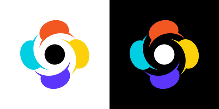 teamwork logo. people comunity logo simple modern