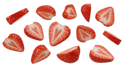 Fresh Strawberry Slices A Vibrant Collection of Healthy and Delicious Fruit