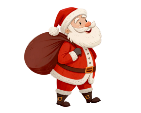 santa claus isolated on white background