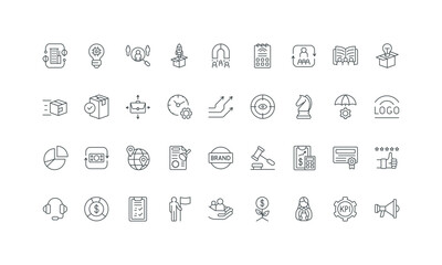 Modern business strategy white on isolated infographics and websites, presentations, concepts analytics leadership, finance, marketing, branding, includes set icons background vector illustration