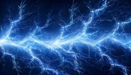 Fototapeta premium Blue Lightning And Plasma Background Abstract Energy And Electrical Background