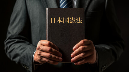 Solemn Composition Symbolizing the Weight of Constitution and Law