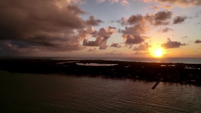 Sunset Atardecer, Punta Allen Sian ka'an Tulum Mexico, Javier Rojo Gomez Drone
