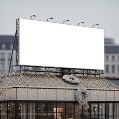 Fototapeta premium Holiday Billboard Mockup Blank Ad Space