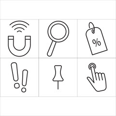 Marketing icon outline vector