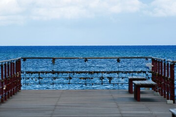 Love Locks on the Pier in Larnaca, Cyprus