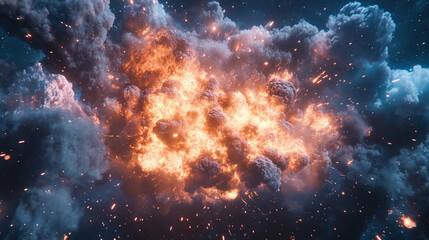 Vibrant energy particles exploding outward in a dynamic display of light and motion representing power force creativity and cosmic phenomena in an abstract futuristic scientific visualization