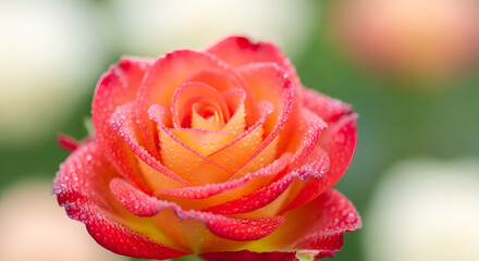 pink rose with water drops