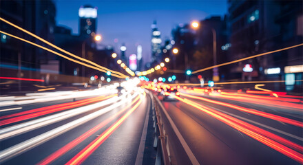 night traffic on the highway