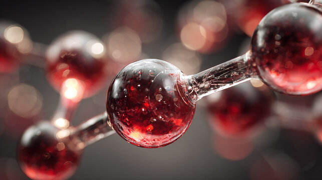 Abstract floating chemical compounds forming dynamic molecular structures vibrant colors representing scientific discovery innovation and the unseen forces of chemistry and nature - Powered by Adobe