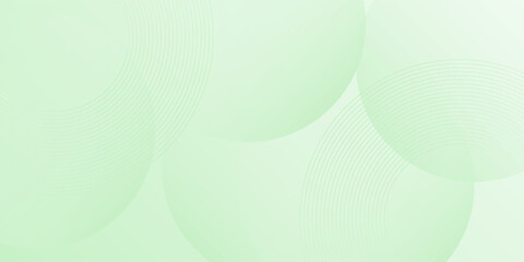 Minimalist soft Abstract Background in Gradient green and white Tones with Circles. Circle effect style geometric, abstract background. Modern