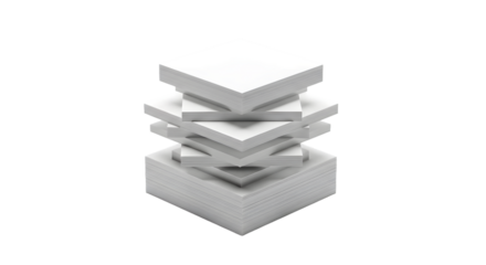Stack of corner gypsum board isolated on transparent background for construction