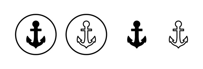 Anchor icon logo design. Anchor sign and symbol. Anchor marine icon.