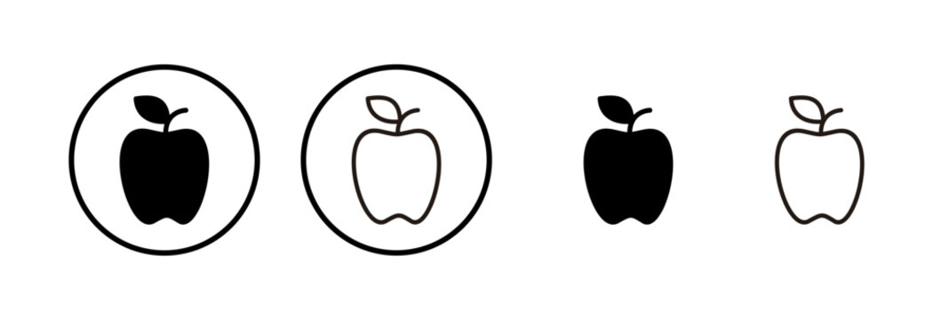 Apple icon logo design. Apple sign and symbols for web design.