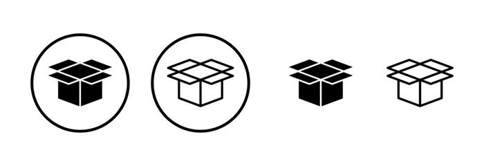 Box icon logo design. box sign and symbol, parcel, package