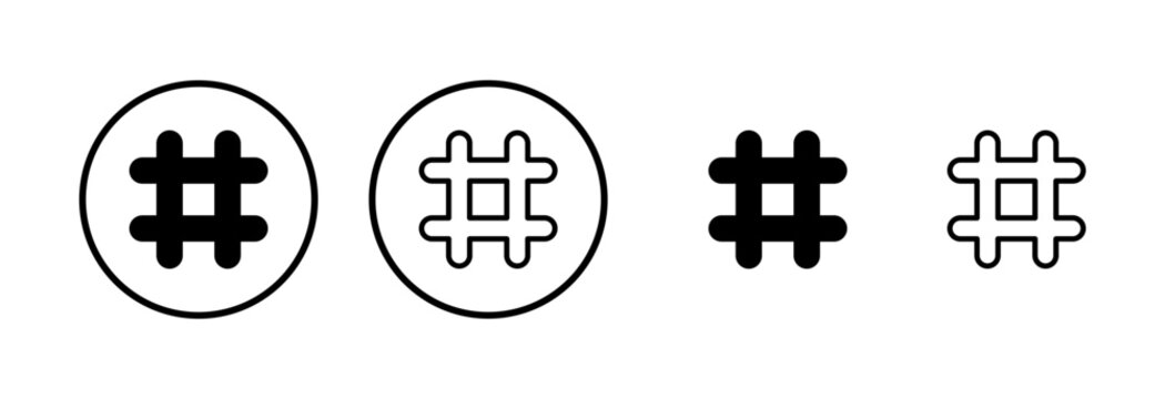 Hashtag icon logo design. hashtag sign and symbol
