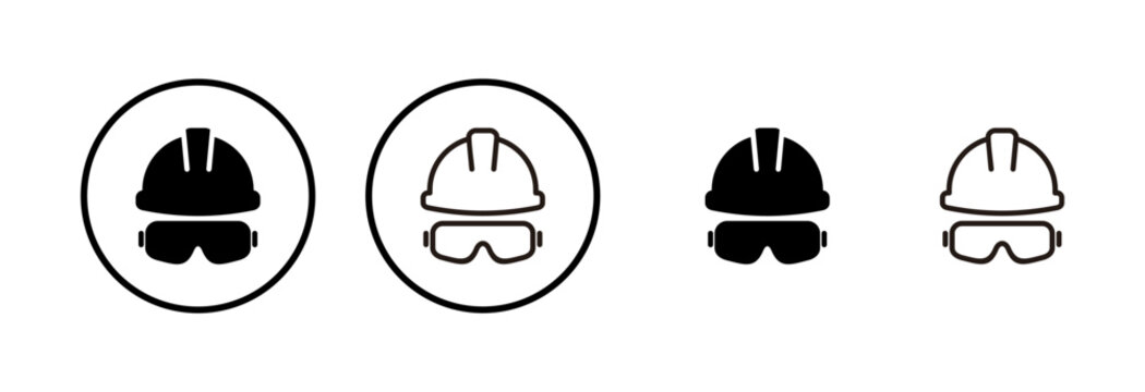 Helmet icon logo design. Motorcycle helmet sign and symbol. Construction helmet icon. Safety helmet
