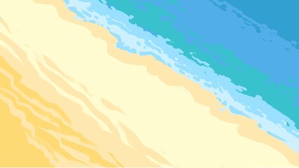 colorful watercolor background sea coast sand beach © Red Melon