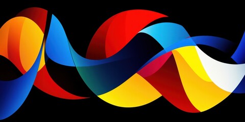 Obraz premium Abstract colorful waves modern dynamic fluid curves background