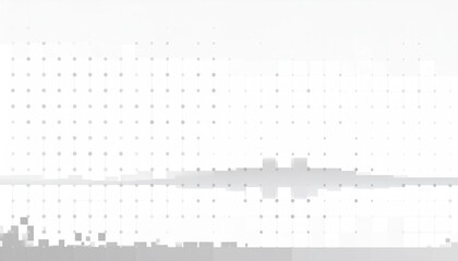 Light-gray abstract background with grid of circles, pixelated shapes, and horizontal lines, creating a subtle, modern pattern
