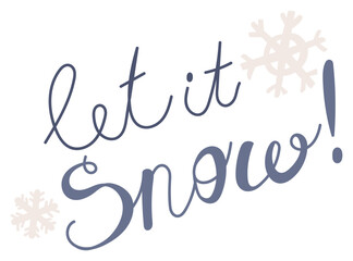 Let It Snow Handwritten Text