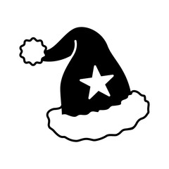 Christmas Hat Icon Glyph