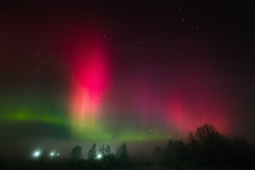 Northern Lights view from the village
