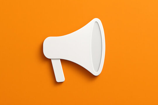 Megaphone 2.5D Graphic Icon Sticker