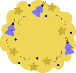 Festive Wreath with Bells and Stars