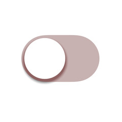 Red switch off button in transparent background 