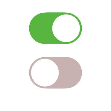 Switch on and off buttons in transparent background 