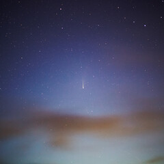 Comet C 2025 A6 (Lemmon) through the clouds