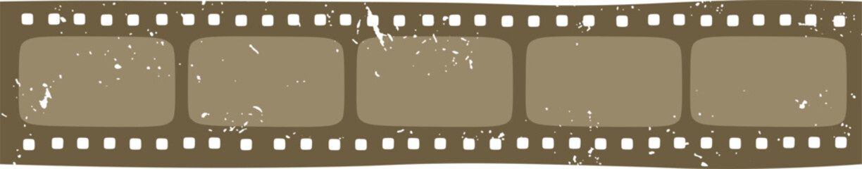 Vintage Film Strip with Grunge Texture